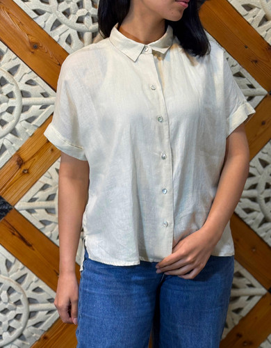 شومیز زنانه باکسی لینن