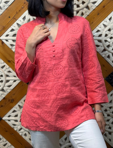 شومیز زنانه جلو بسته لینن